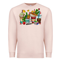 Pale Pink spanish teacher coffee cups Premium Sweatshirt - AdoDesignShop