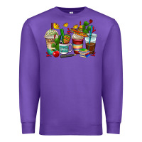 Purple spanish teacher coffee cups Premium Sweatshirt - AdoDesignShop