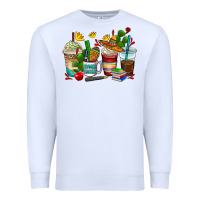 White spanish teacher coffee cups Premium Sweatshirt - AdoDesignShop