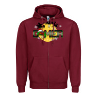 Burgundy Christmas gamer Zipper Hoodie - BarkalooDesign