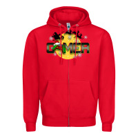 Red Christmas gamer Zipper Hoodie - BarkalooDesign