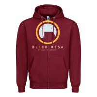 Burgundy Black Mesa Research Facility T-Shirt Zipper Hoodie - maiPhamDesign