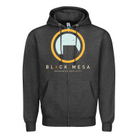 Charcoal Heather Black Mesa Research Facility T-Shirt Zipper Hoodie - maiPhamDesign