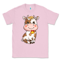 Bubblegum Pink Cartoon Cow Classic Tee - HowdyJamesFarm