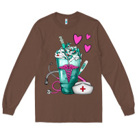 Chestnut Nurse Frappe Long Sleeve Tee - FaDigitalArtStudio