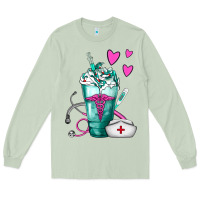 Matcha Nurse Frappe Long Sleeve Tee - FaDigitalArtStudio