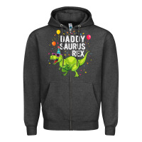 Charcoal Heather Mens Daddysaurus T Rex Dinosaur Daddy Family Matching Gifts Idea Zipper Hoodie - maiPhamDesign
