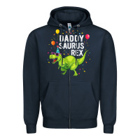 Navy Mens Daddysaurus T Rex Dinosaur Daddy Family Matching Gifts Idea Zipper Hoodie - maiPhamDesign
