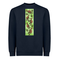 Navy dinosaur parasaurolophus pen wrap Heavyweight Sweatshirt - Artiststas