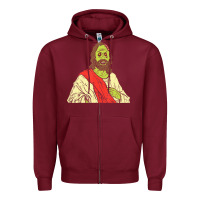 Burgundy zombie jesus halloween costume christian christ Zipper Hoodie - maiPhamDesign