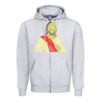 Heather Grey zombie jesus halloween costume christian christ Zipper Hoodie - maiPhamDesign