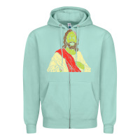 Seafoam zombie jesus halloween costume christian christ Zipper Hoodie - maiPhamDesign