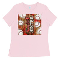 Bubblegum Pink baseball sister Ladies Tee - TumblerDesignByShophia