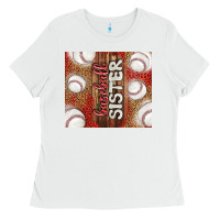 White baseball sister Ladies Tee - TumblerDesignByShophia