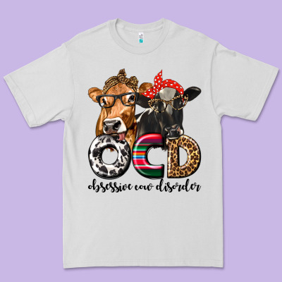 Ocd Obsessive Cow Disorder Premium Tee Designed By Texasbilliewilder