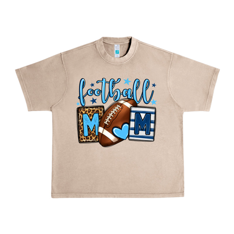 Football Mom Blue Team Color  Mother's Day Urban Heavy Tee by HowdyJamesFarm | Teevron