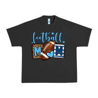 Pigment Black Football mom blue team color  mother's day Urban Heavy Tee - HowdyJamesFarm