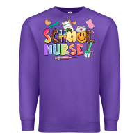 Purple school nurse Premium Sweatshirt - AdoDesignShop