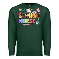 Sports Green school nurse Premium Sweatshirt - AdoDesignShop