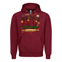 Burgundy grandma's Christmas kitchen Zipper Hoodie - BarkalooDesign