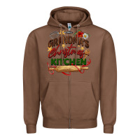 Chestnut grandma's Christmas kitchen Zipper Hoodie - BarkalooDesign