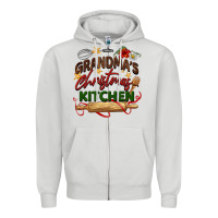 Dove Grey grandma's Christmas kitchen Zipper Hoodie - BarkalooDesign