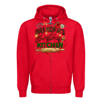 Red grandma's Christmas kitchen Zipper Hoodie - BarkalooDesign