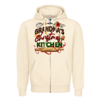 Sandshell grandma's Christmas kitchen Zipper Hoodie - BarkalooDesign