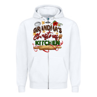 White grandma's Christmas kitchen Zipper Hoodie - BarkalooDesign