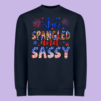 Star Spangled And Sassy Heavyweight Sweatshirt Designed By Artiststas