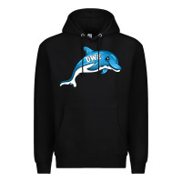 Black dolphin dwe Premium Hoodie - CowhideDigitalArt