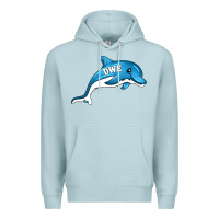 Blue Mist dolphin dwe Premium Hoodie - CowhideDigitalArt