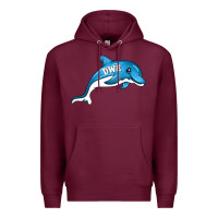 Burgundy dolphin dwe Premium Hoodie - CowhideDigitalArt