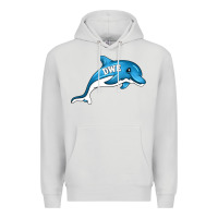 Dove Grey dolphin dwe Premium Hoodie - CowhideDigitalArt