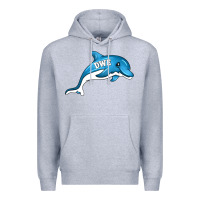 Heather Grey dolphin dwe Premium Hoodie - CowhideDigitalArt