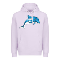 Lilac dolphin dwe Premium Hoodie - CowhideDigitalArt