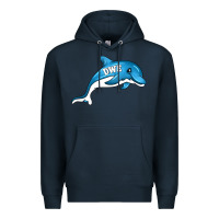 Navy dolphin dwe Premium Hoodie - CowhideDigitalArt