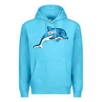 Ocean Blue dolphin dwe Premium Hoodie - CowhideDigitalArt