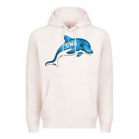 Pale Pink dolphin dwe Premium Hoodie - CowhideDigitalArt