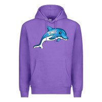 Purple dolphin dwe Premium Hoodie - CowhideDigitalArt