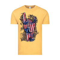 Vintage Mustard Freedom rock hand 4th of july Vintage Tee - CowGirlArtShop