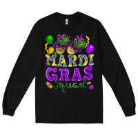 Black Mardi Gras squad Long Sleeve Tee - FaDigitalArtStudio