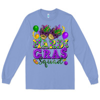Colony Blue Mardi Gras squad Long Sleeve Tee - FaDigitalArtStudio