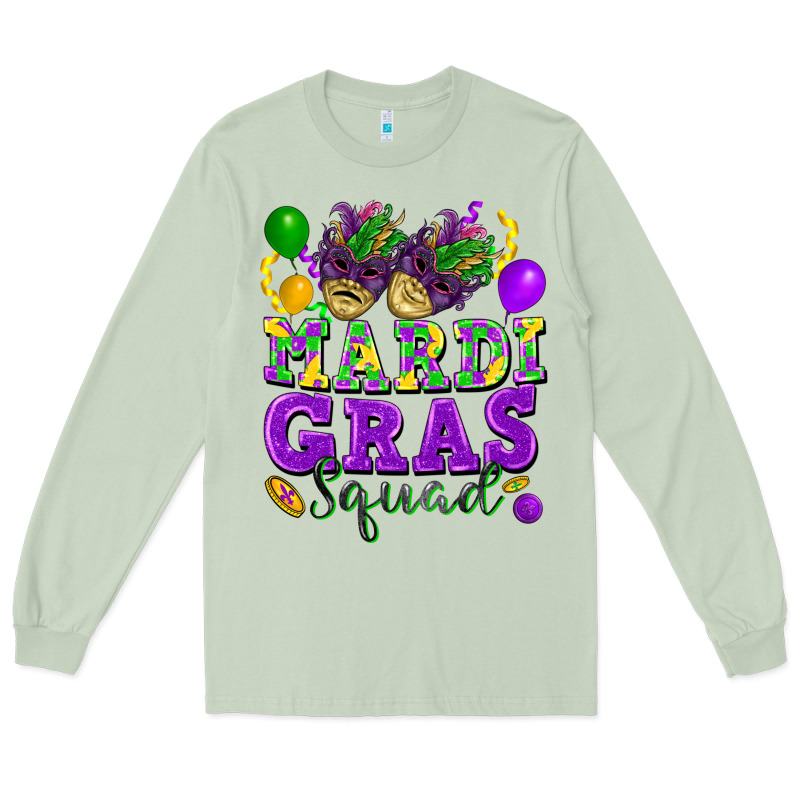 Mardi Gras Squad Long Sleeve Tee by FaDigitalArtStudio | Teevron