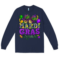 Navy Mardi Gras squad Long Sleeve Tee - FaDigitalArtStudio