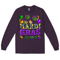 Plum Mardi Gras squad Long Sleeve Tee - FaDigitalArtStudio