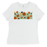 White boho plant Ladies Tee - TumblerDesignByShophia