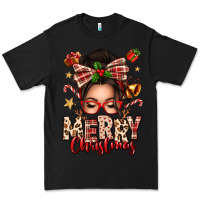 Black merry christmas messy bun Premium Tee - texasbilliewilder