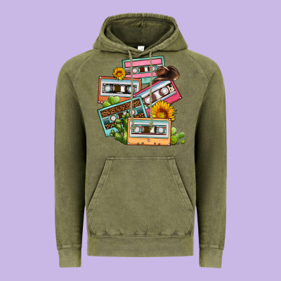 90s Country Caassette Tapes Vintage Hoodie Designed By Oliviacreatesart