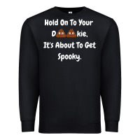 Black spooky halloween women and children Premium Sweatshirt - maiPhamDesign